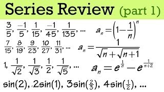 Calculus 2 Series Convergence Test Review test for divergence geometric telescoping pseries [upl. by Llertak918]