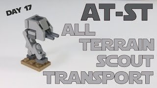 ALL TERRAIN SCOUT TRANSPORT ATST  Day 17 Lego Star Wars Advent Calendar 2023 [upl. by Pevzner434]