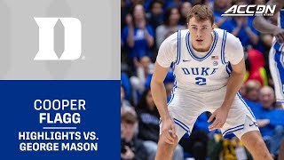 Cooper Flagg Carries Duke Against George Mason [upl. by Ethbin]