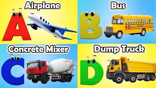 Vehicles ABC Song for Kids  Phonics for Kids  Alphabet Letters  Learn ABC for Kids [upl. by Reivax]