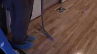 Applying Water Based Finish to a Hardwood Floor [upl. by Georgette237]