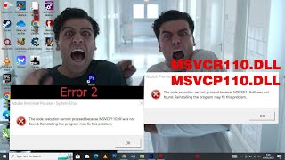 MSVCR110dll dan MSVCP110dll was not found Premiere Pro 2021 2020 amp After Effect Cara Memperbaiki [upl. by Ycnahc]