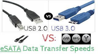 USB 20 VS USB 30 VS eSata Data Transfer Speeds  USB 31 amp eSata Combo [upl. by Bourque]