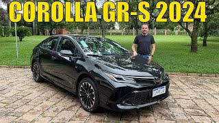 Avaliação Toyota Corolla GRS 2024  O que mudou na linha 2024 [upl. by Shayla]