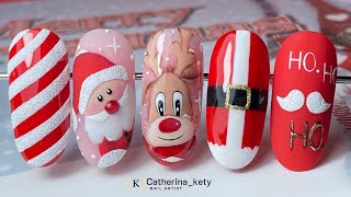 Nail Art 2021Christmas Nail Art Santa Claus NailEasy Christmas Nail Art Nail Art Natalizie 🎄❄️ [upl. by Lenhart]