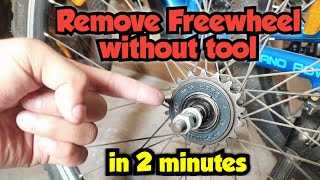 How to open a freewheel without any tools  Remove cycle freewheel at home  Open freewheel [upl. by Marcille883]