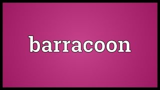 Barracoon Meaning [upl. by Anotyad]