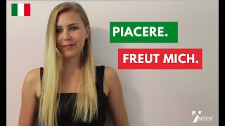 Piacere di conoscerti  Freut mich dich kennenzulernen  Italienisch für Anfänger [upl. by Dnesnwot]