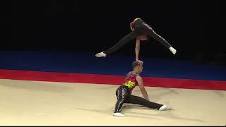 Spelthorne Gymnastics  GOLD  Senior MP  Combined  2019 British Acrobatic Championships [upl. by Aitnas411]