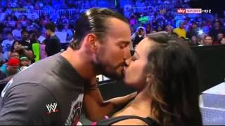 AJ Kisses CM Punk Daniel Bryan on SmackDown 2012 07 03 Version 2 Different Camera Angle [upl. by Alaine]