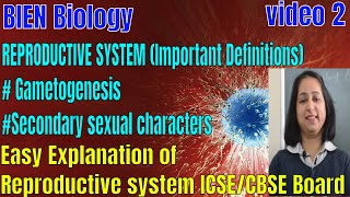 SEXUAL REPRODUCTION DefinitionsSecondary sexual characters Gametogenesis ICSECBSEBoard202122 [upl. by Trevar856]