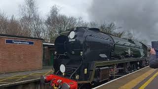 35028 Clan Line with quotThe Sherborne Christmas Carolquot  Templecombe  041224 [upl. by Aara]