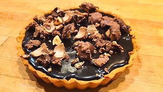 First Time Making A Chocolate Tart  Ferrero Rocher  Honey Bourbon Chocolate Ganache  Dessert [upl. by Nagaer]