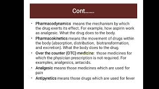 Introduction to pharmacology chapter1 pharmacology BSN 3rd semester in pashto kmu kmupdates [upl. by Damalus]