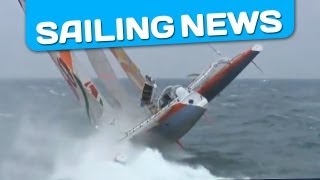 Thomas Coville almost capsized on his trimaran Sodebo [upl. by Nyrmac]