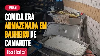 FISCALIZAÃ‡ÃƒO ENCONTRA CAMAROTE DA SAPUCAÃ ARMAZENANDO COMIDA EM UMÂ BANHEIROÂ NOÂ RJ [upl. by Ttennaej161]