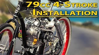 How To Installation Guide  79cc 4Stroke Bicycle Engine Kit [upl. by Isma]