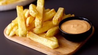 My secret for the perfect French Fries at Home Crispy Homemade Fries with homemade sauce [upl. by Edson]