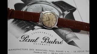 c1955 Paul Buhré Rotograph mens vintage watch with power reserve [upl. by Nwahsav301]