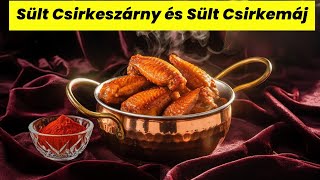 Sült Csirkeszárny és Sült Csirkemáj Roast Chicken Wings and Livers🍗 [upl. by Clementia]