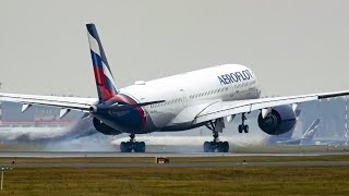 50 AWESOME Landings at Moscow Sheremetyevo Airport SVOUUEE  Plane Spotting 2023 [upl. by Yelkao]