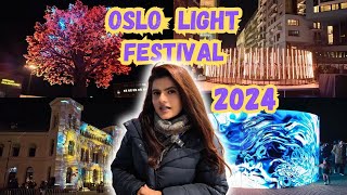 Oslo Light Festival 2024 Vlog  Aker Brygge  Life in Norway [upl. by Enovaj]