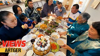 Buryat New Year Feast  Sagalgan Food How Buryats live in Russia  Views [upl. by Corie639]