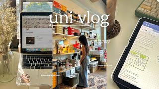 UNI VLOG 🧸 productive days in uni cram and study with me taking notes life as a studentyoutuber [upl. by Xavler]