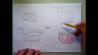 One Point Perspective Sketching Lesson Two Hollow Cuboids [upl. by Esra]