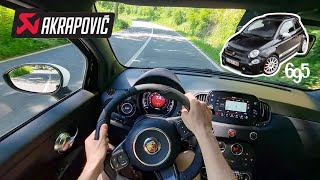 Abarth 695 Esseesse 180hp POV drive  MANUAL [upl. by Nylirret506]