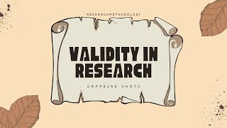 What is Validity in Research Types of Validity I Research Methodology [upl. by Oikim]