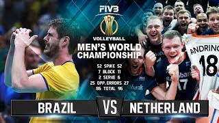 Brazil vs Netherlands  Volleyball Highlights  Mens World Championship 2018 [upl. by Jeth]