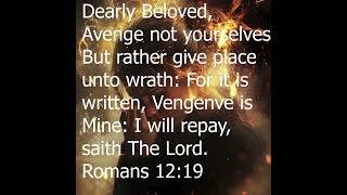 Why God Asks Us Not to Seek Revenge Romans 1219 bibleverseofthedaykjv bibleverse [upl. by Namilus]