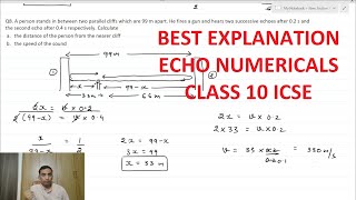 Best explanation  SOUND  Echo Numericals  STD 10 ICSE [upl. by Buckley]