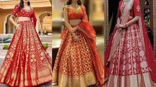 Wedding Wear Banarasi Silk Lehenga Choli Design  Beautiful Lehenga Designs Ideas For Girls [upl. by Locke]