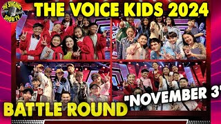 The Voice Kids Philippines 2024 Battle Round November 3 2024  The Singing Show TV [upl. by Grigson]