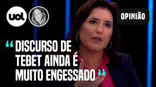 Simone Tebet no Jornal Nacional Senadora parecia mais à vontade na CPI da Covid diz Mariliz [upl. by Ellecram]