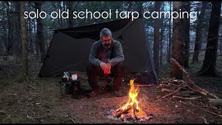 Solo fall tarp camping is going old school a good idea [upl. by Holt]