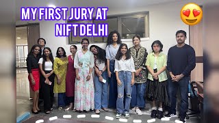 My first jury at Nift Delhi🩵1st year lniftdelhi college [upl. by Tipton431]