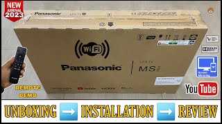 PANASONIC TH32MS550DX 2023  32 Inch Smart Tv Unboxing And Review  Dolby Audio With Remote Demo [upl. by Helbon4]