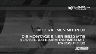 Montage einer BB30 MTB Kurbel an einem Rahmen mit Press Fit 30 FSA MTB [upl. by Nedrob]