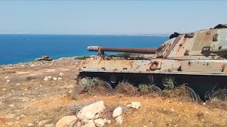 British Army Hard Target Firing Range in Cyprus Tank Graveyard [upl. by Calysta]