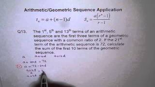 IMPORTANT Arithmetic Geometric Combination Q13 Q21 p 469 Nelson [upl. by Outhe330]