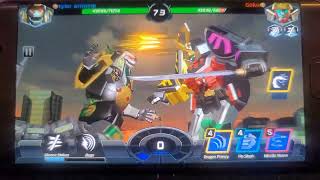 Power Rangers Legacy Wars Dragonzord vs Samurai Megazord [upl. by Kciredes]