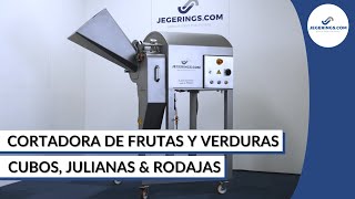 Cortadora de Frutas y Verduras Industrial  Cubos PalosJulianas y Rodajas [upl. by Noseaj9]