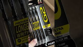 Pilot G2 Gel Pens 038mm Ultra Fine Point 4Pack Black Showcase shorts [upl. by Tess150]