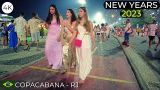 🇧🇷 Rio de Janeiro New Years Celebration  Revéillon in Copacabana Brazil 2023【 4K 】 [upl. by Rebekah988]