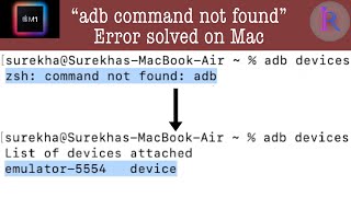 How to fix quotcommand not found adbquot error on Mac  Set ANDROIDHOME and PATH Environment Variables [upl. by Ardnahc450]