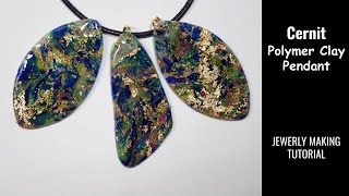 Cernit Polymer Clay Pendant  Jewelry Making Tutorial  Handmade Jewelry [upl. by Noskcire107]