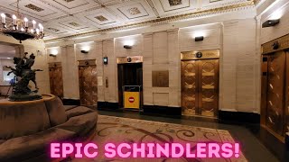 EPIC Schindler Traction Elevators  Palmer House Hotel  Downtown Chicago IL [upl. by Berthe314]